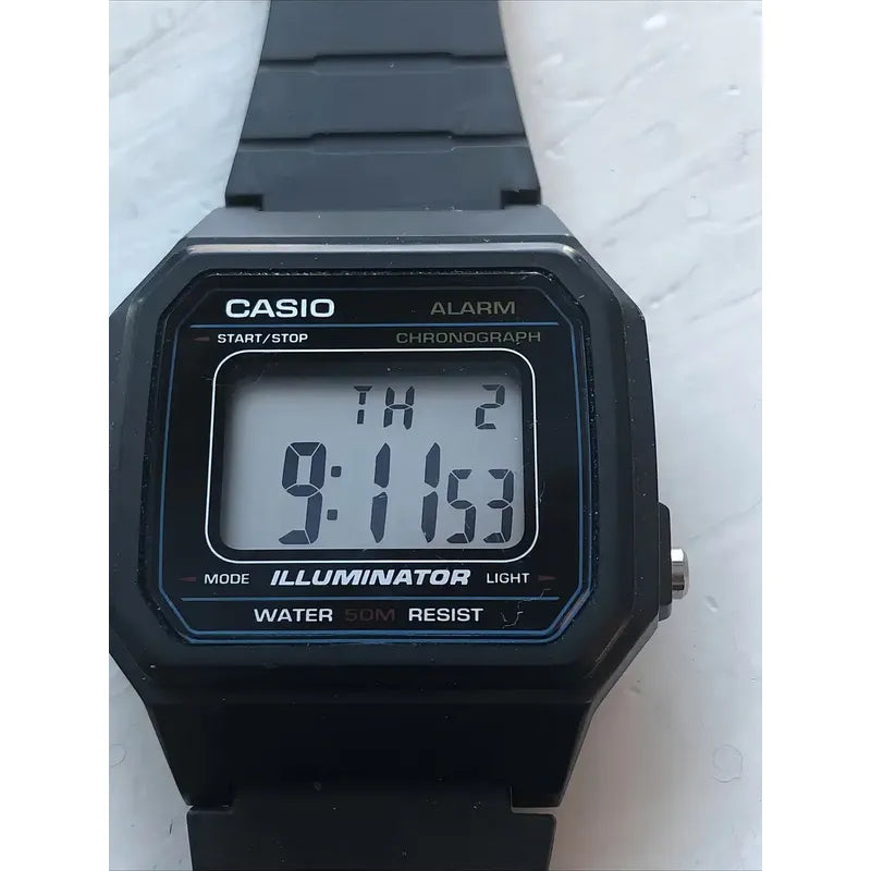 Reloj Casio Unisex Modelo W-217h-1avdf Negro Celeste