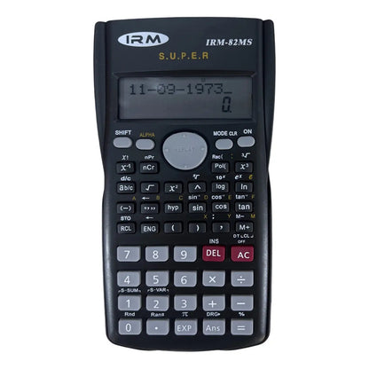 Calculadora Científica Kadio 240 Funciones Pantalla 12 Dígitos Negro