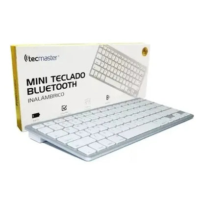 Teclado Inalambrico Bluetooth Tecmaster Tm-100507 Color Del Teclado Blanco Español Latinoamérica