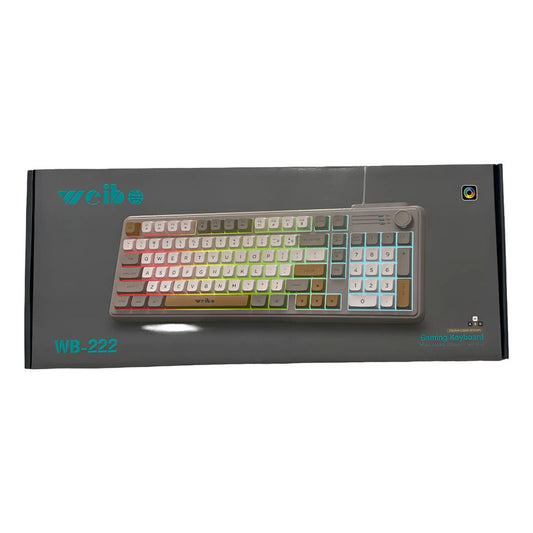 Teclado Gamer Weibo Gris Español Latinoamérica