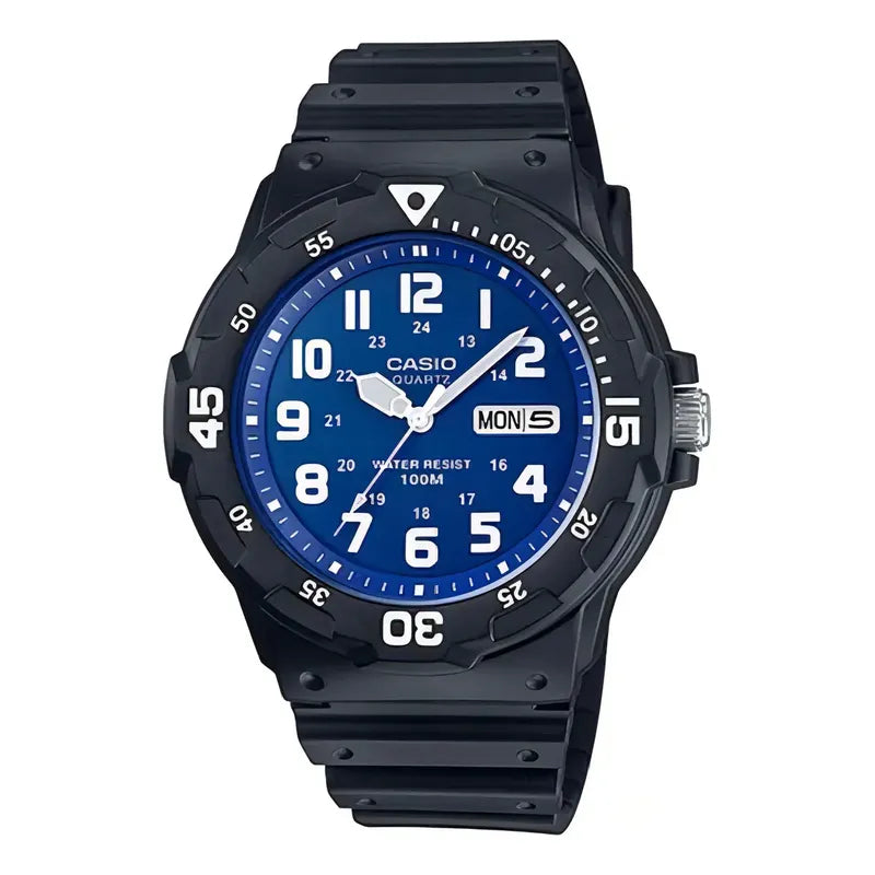 Reloj Casio De Hombre Mrw-200h Deportivo Sumergible 100m Negro Azul