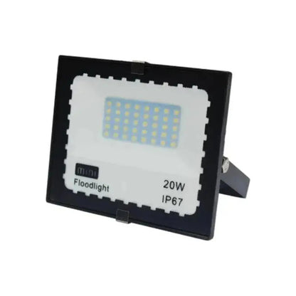 Mini Reflector Led Para Exteriores Impermeable 20w Negro Blanco Frío
