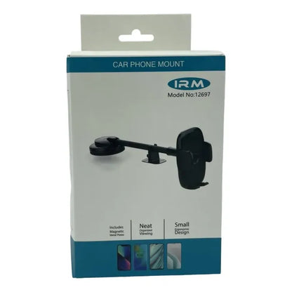 Soporte Auto Celular Irm12697 Soporte Brazo Ventosa Negro