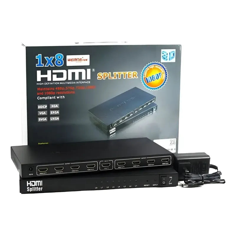 Splitter Hdmi 8 Puertos Genérico 1080i Hdcp