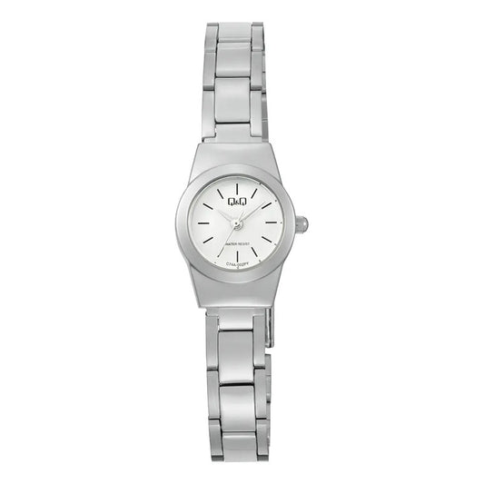 Reloj Q&q Moda Modelo: C74a-002py Gris Plateado Blanco