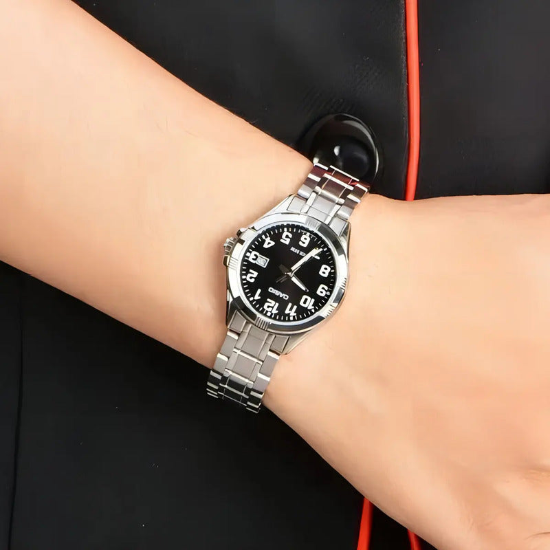 Reloj Mujer Casio Ltp-1308d 1b Sumergible 50m Plateado Negro