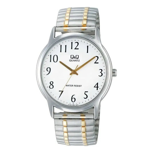 Reloj Q&q Caballero Hombre Vy24j404y Plateado Resistente Agua Blanco