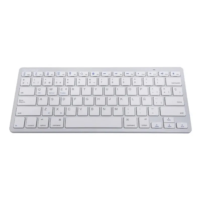 Teclado Inalambrico Bluetooth Tecmaster Tm-100507 Color Del Teclado Blanco Español Latinoamérica