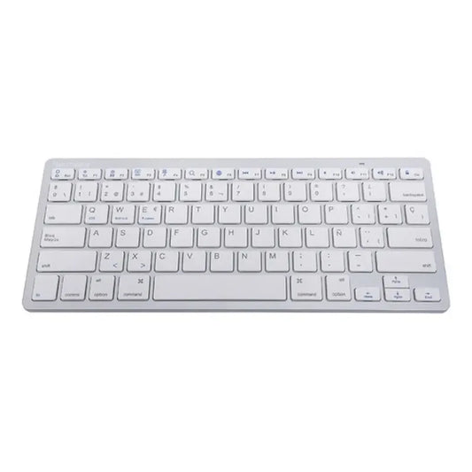 Teclado Inalambrico Bluetooth Tecmaster Tm-100507 Color Del Teclado Blanco Español Latinoamérica