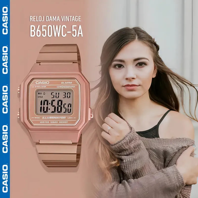 Reloj Casio B650wc-5adf / Timeshop Rosa Oro Rosa