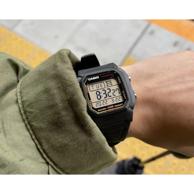 Reloj Pulsera Digital Casio Collection W-800hg-9av Negro Amarillo