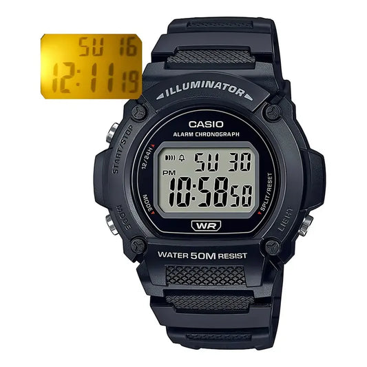 Reloj Casio Digital W-219h-1avdf Negro Gris