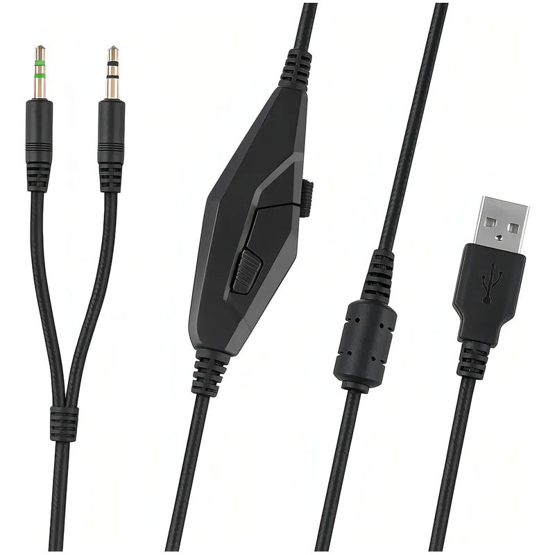 Headset Onikuma K19 Gamer Con Micrófono Y Luz Led Rgb Para Pc Y Consolas Negro