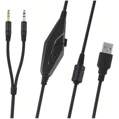 Headset Onikuma K19 Gamer Con Micrófono Y Luz Led Rgb Para Pc Y Consolas Negro
