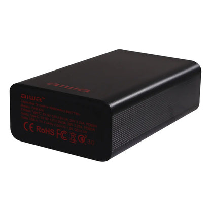 Batería Cargador Portátil Aiwa 20.000 Mah 65w Paw-650 Color Negro