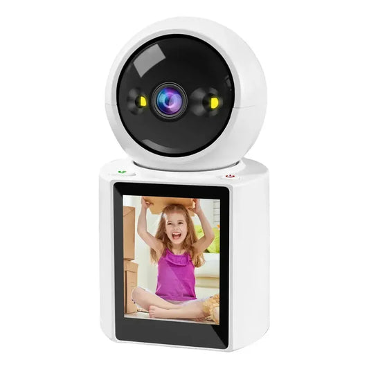 Cámara Seguridad Con Monitor Con Audio Y Videollamada 360 Blanco