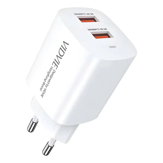 Cargador Pared   Dual Usb Ple250 Blanco