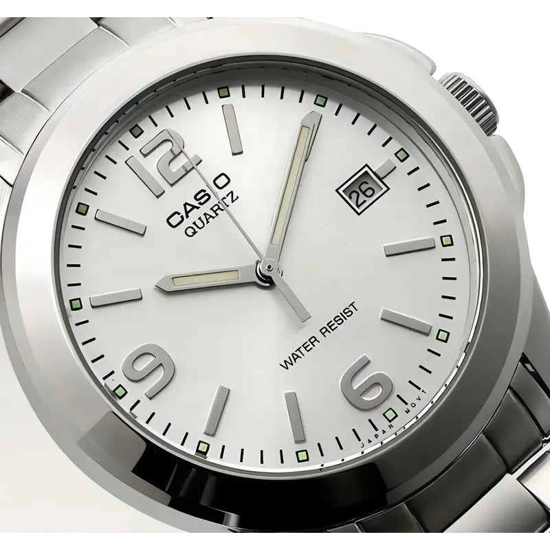 Reloj Pulsera Casio Mtp-1215a-7a Con Correa De Acero Inoxidable Color Plateado