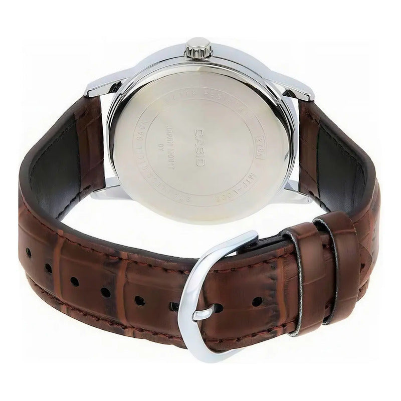 Reloj De Pulsera Plateado Casio Mtp-v004l-7cudf Para Hombre, Color Plateado - Mtp-v004l-7cudf Marrón Plateado Mtp-v004l-7c
