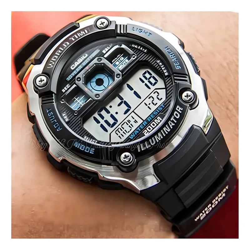 Reloj Casio Digital Varón / Ae-2000w-1av Negro Negro/azul