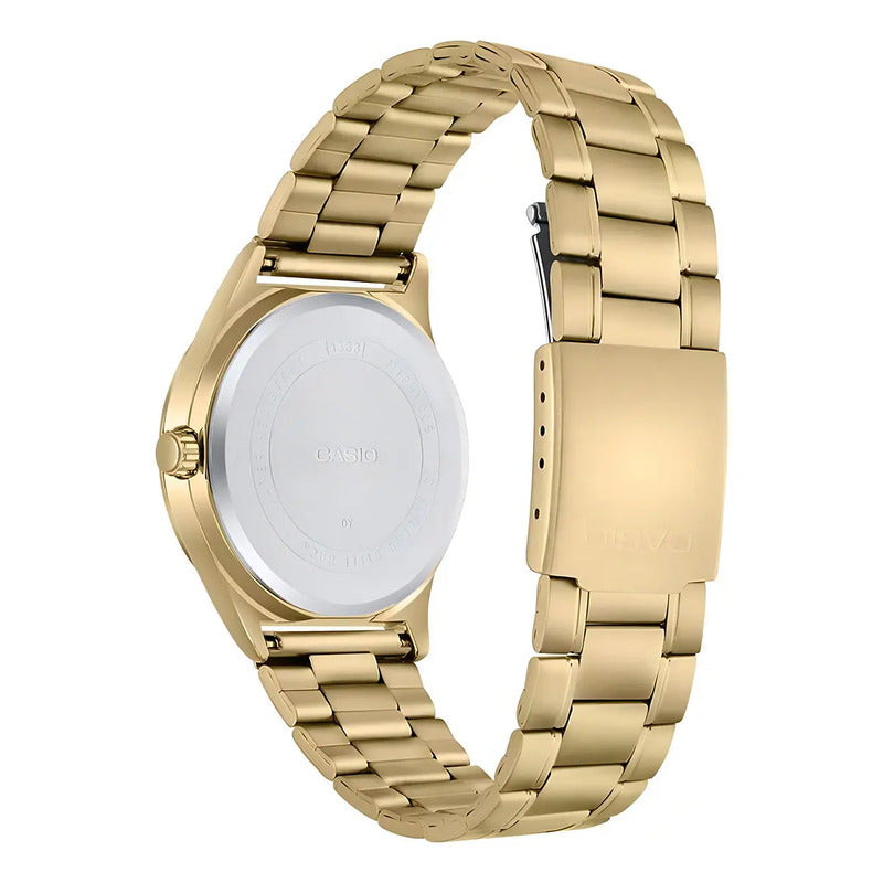 Reloj Casio Hombre Mtp-v006g-7budf Dorado Blanco