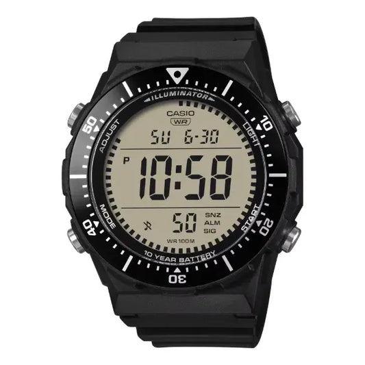 Reloj Pulsera Digital Casio Ae-1700h-1av Con Correa De Resina Color Negro - Fondo Gris