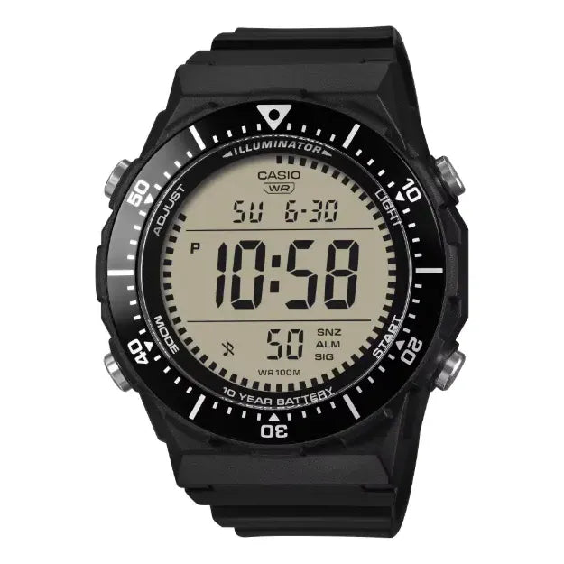 Reloj Pulsera Digital Casio Ae-1700h-1av Con Correa De Resina Color Negro - Fondo Gris