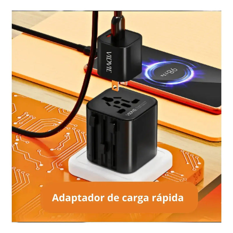 Adaptador Enchufe Universal Viajes Europeo Americano Uk