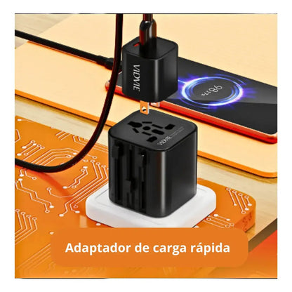 Adaptador Enchufe Universal Viajes Europeo Americano Uk