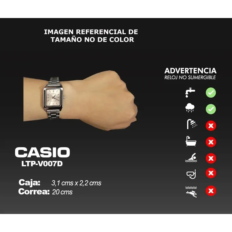 Casio Analógico Ltp-v007 Casio Mujer (cód: 22324133) Plateado