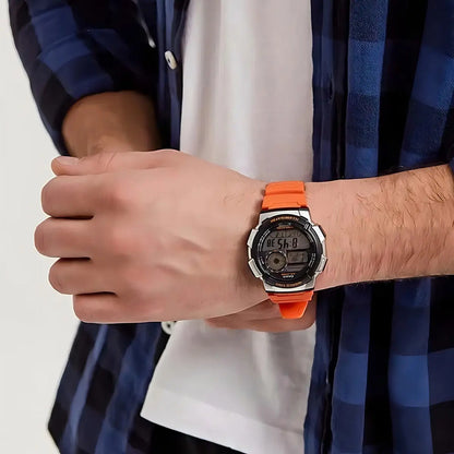 Reloj Pulsera Hombre Casio Youth Series Ae-1000w-4bv Naranja Negro