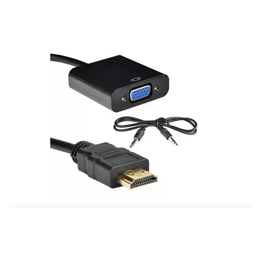 Adaptador Convertidor Hdmi A Vga Y Audio