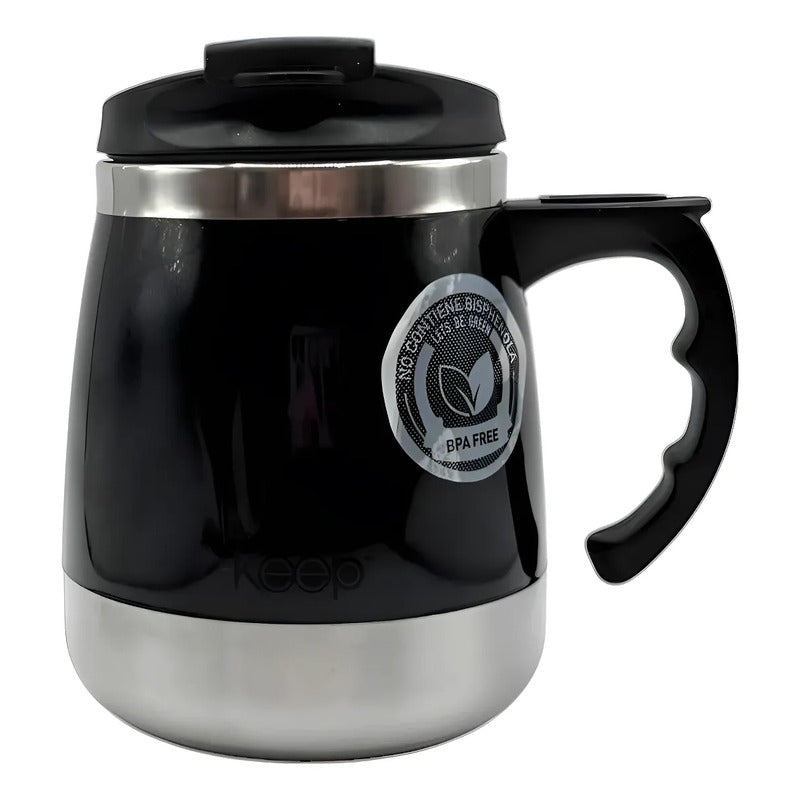 Taza Mug Termico Termo Keep Outdoor 400 Ml Negro
