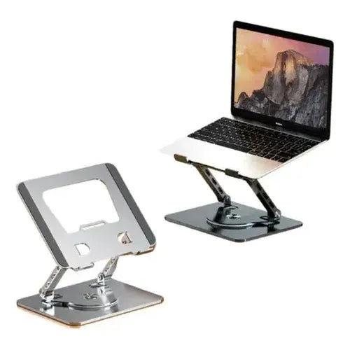 Soporte Giratorio Aluminio Ajustable Plegable Tablet Gris Oscuro