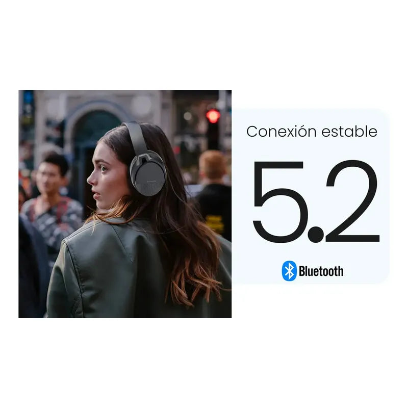 Audífonos Bluetooth Aiwa Táctil Noise Cancelling Aw-anc2040 Color Negro
