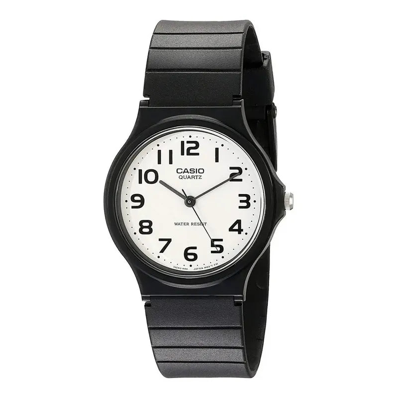 Reloj Pulsera Casio Mq-24-7b2 Con Correa De Resina Color Negro - Fondo Blanco