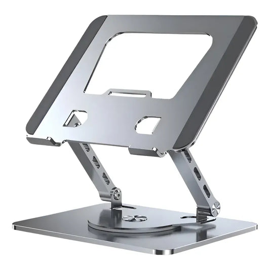Soporte Giratorio Aluminio Ajustable Plegable Tablet Gris Oscuro