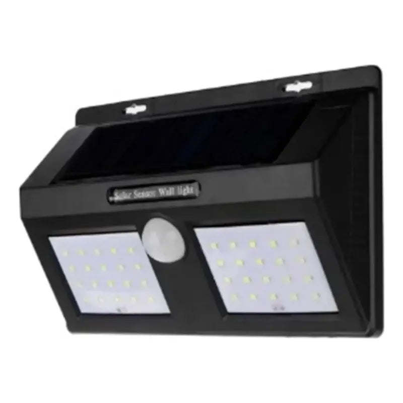 Lámpara Solar 40 Led Con Sensor De Movimiento Para El Hogar Negro
