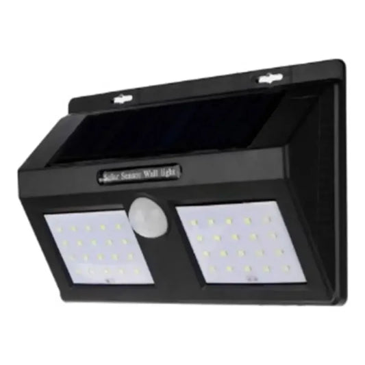 Lámpara Solar 40 Led Con Sensor De Movimiento Para El Hogar Negro