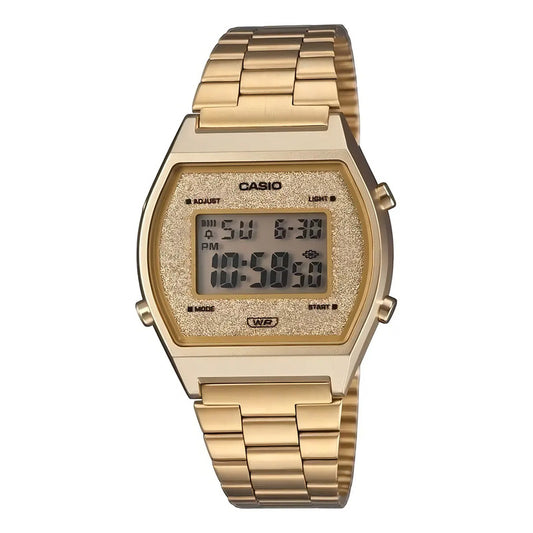 Reloj Casio B640wgg-9df Vintage Con Purpurina Dorada Para Mujer Dorado