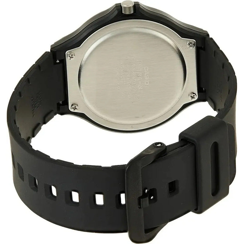 Reloj Casio Analógico Para Hombre Mw-240-3bv Negro Verde Oscuro