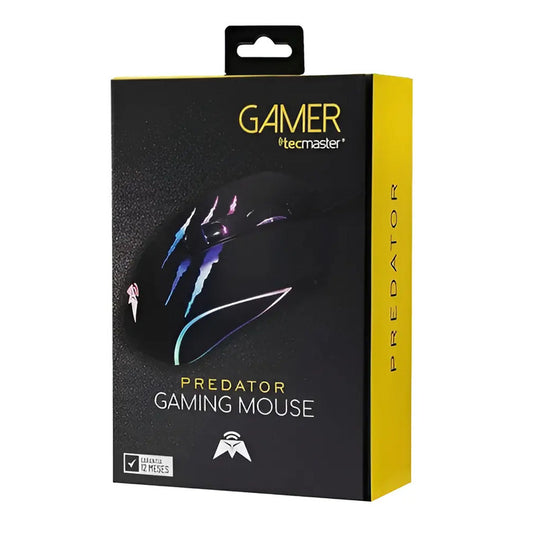 Mouse Gamer Tecmaster Predator Tm-400505 3200 Dpi Color Negro