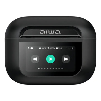 Auriculares In-ear Inalámbricos Aiwa Awtwsgprob Con Cancelación De Ruido Negro