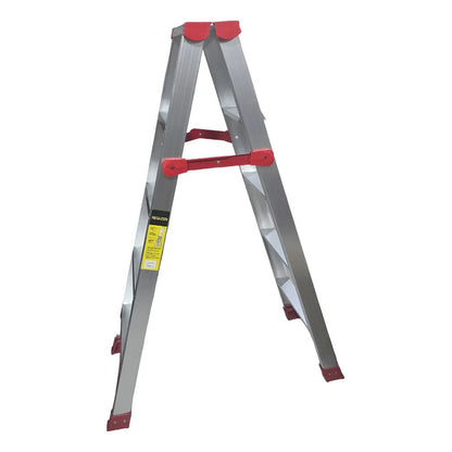 Escalera 5 Peldaños Plegable Gris