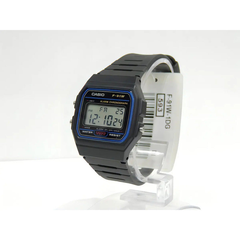 Reloj De Pulsera Casio Collection F-91 De Cuerpo Color Negro Gris