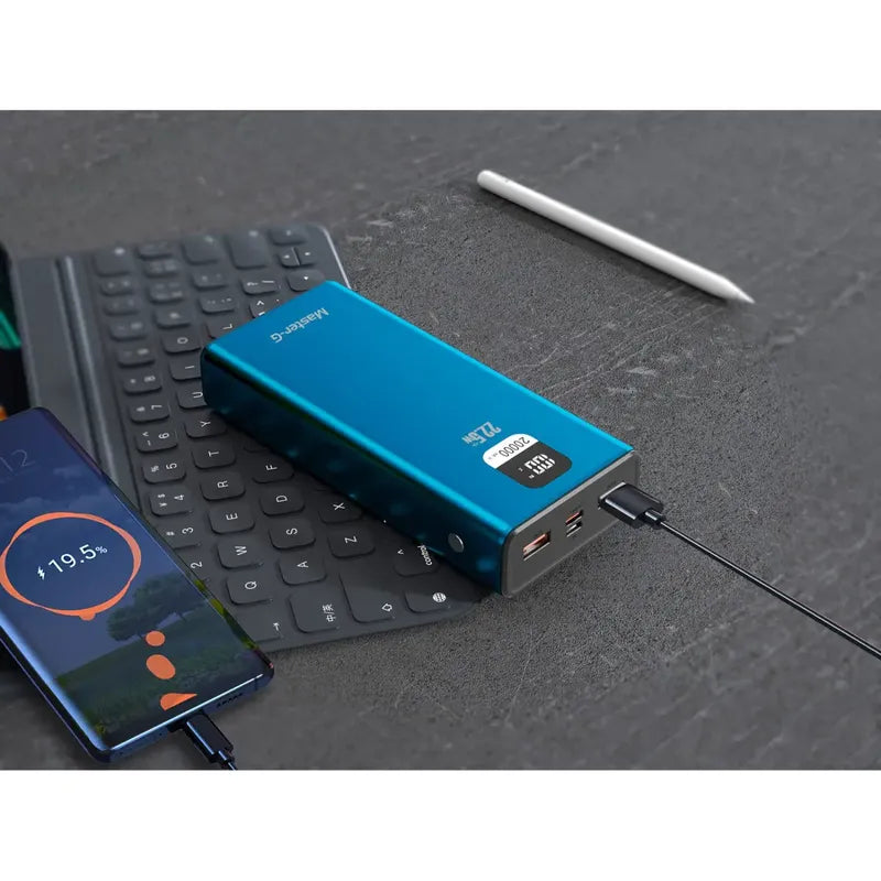 Batería Externa Power Bank 20000 Mah 22.5w Power Delivery Master-g Color Azul