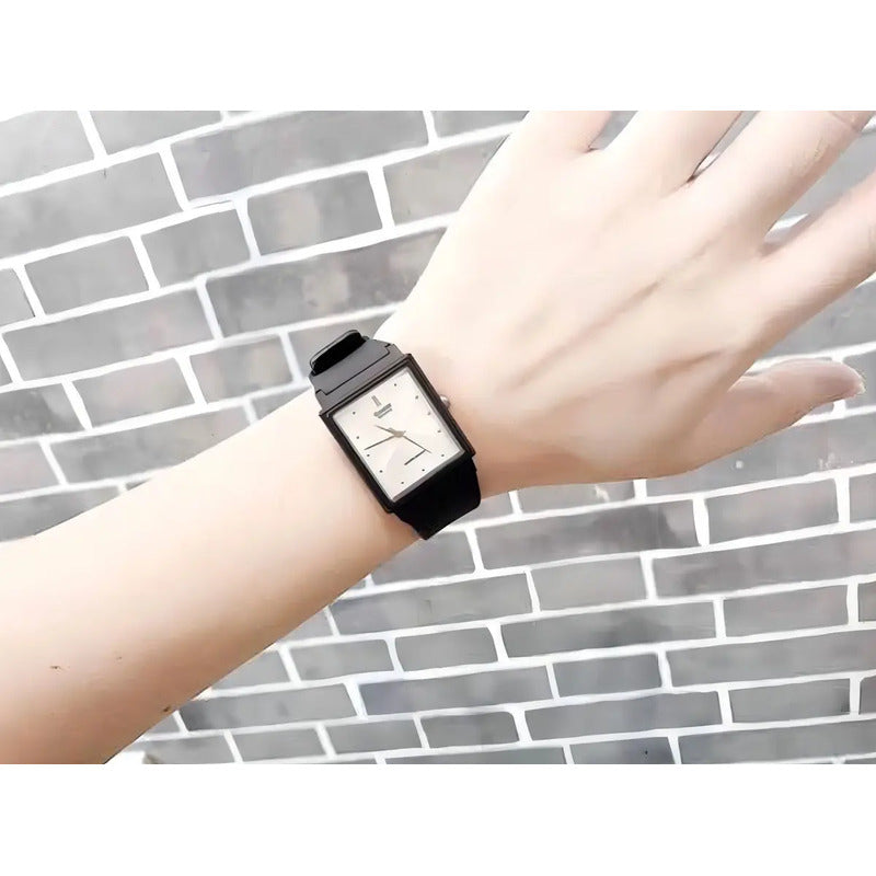 Reloj Casio Mq-38-2a Analógico Con Carátula Azul Y Correa Negra Negro