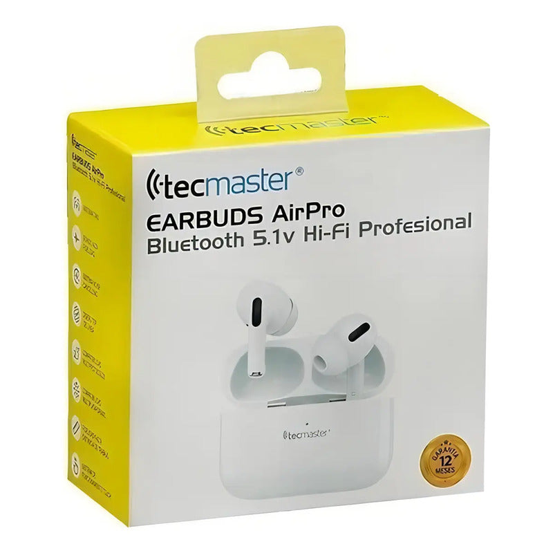 Auriculares Inalámbricos Tecmaster Air Pro Bluetooth 5.1 Blanco