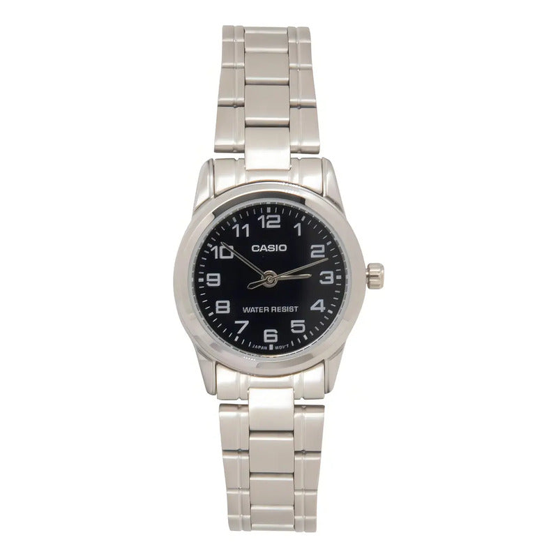 Reloj Casio Mujer Ltp-v001d-1budf Plateado Negro