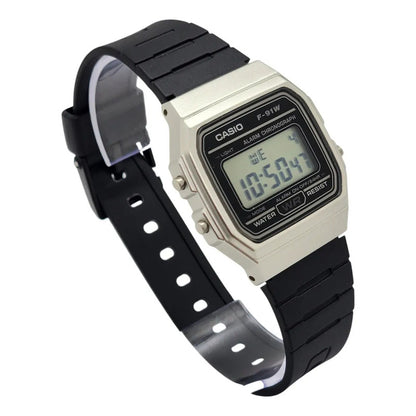 Reloj Casio Vintage F91wm-7adf Negro Gris Plateado
